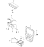 Diagram for 2001 Kia Rio Steering Column Cover - 0K30C6022101