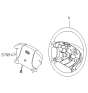 Diagram for 2001 Kia Rio Steering Wheel - 0K30C32980A08