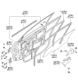 Diagram for 2003 Kia Rio Door Seal - 0K32A59770