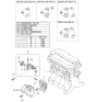 Diagram for 2001 Kia Rio V-Belt - 0K30A15908A