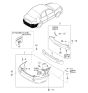 Diagram for 2001 Kia Rio Bumper - 86610FD010XX