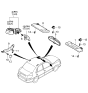 Diagram for 2005 Kia Rio Car Mirror - 87631FD000