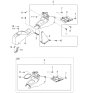 Diagram for 2001 Kia Rio Center Console Base - 0K30A64320A78