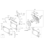 Diagram for Kia Rio A/C Condenser Fan - 253801W611