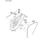 Diagram for 2014 Kia Rio Door Seal - 831401W200