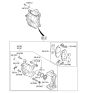 Diagram for 2012 Kia Rio Brake Caliper - 581901RA00