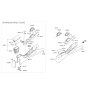 Diagram for Kia Rio Armrest - 846601W000HU