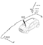 Diagram for 2015 Kia Rio Antenna Mast - 962151W000