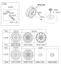 Diagram for Kia Rio Wheel Cover - 529601W150