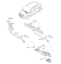 Diagram for 2015 Kia Rio Windshield Wiper - 983111W000