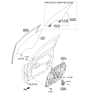 Diagram for 2015 Kia Optima Window Run - 825404C000