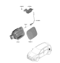 Diagram for Kia Sportage Fuel Door - 69511D9500