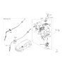 Diagram for Kia Optima Hybrid Automatic Transmission Shift Levers - 46710D4410