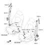 Diagram for 2017 Kia Sportage Seat Belt - 88810D9500ED