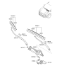 Diagram for Kia Sedona Wiper Blade - 98351B1000