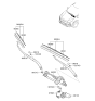 Diagram for 2017 Kia Sedona Windshield Wiper - 98351B1000