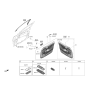 Diagram for Kia Stinger Door Lock Switch - 93250J5000