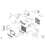 Diagram for Kia Sorento A/C Condenser Fan - 25380P4000