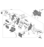 Diagram for Kia K5 Blend Door Actuator - 97161L1000