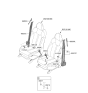 Diagram for 2022 Kia Sorento Seat Belt - 88810P4500GYT