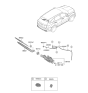 Diagram for 2023 Kia Sorento Wiper Blade - 98850P2000