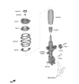 Diagram for 2023 Kia Sorento Strut Bearing - 54612L1000