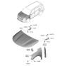 Diagram for 2021 Kia Sorento Hood - 66400P2000