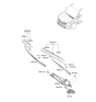 Diagram for 2021 Kia Sorento Wiper Pivot - 98120P2000