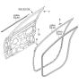 Diagram for 2011 Kia Rio Weather Strip - 822101G001