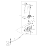 Diagram for 2005 Kia Rio Automatic Transmission Shifter - 467001G840GD