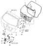 Diagram for 2005 Kia Rio Tailgate Lock - 812301G200