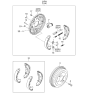 Diagram for 2011 Kia Rio Brake Shoe Set - 583051GA00