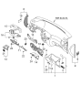 Diagram for 2006 Kia Rio Steering Column Cover - 848521G000VA