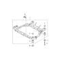 Diagram for 2005 Kia Rio Front Cross-Member - 624001G200