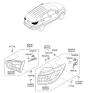 Diagram for 2015 Kia Sportage Tail Light - 924053W500