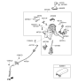 Diagram for Kia Sportage Automatic Transmission Shift Levers - 467003W125