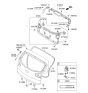 Diagram for 2012 Kia Sportage Trunk Latch - 812303W000