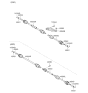 Diagram for 2015 Kia Sportage Axle Shaft - 495013W260