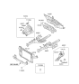 Diagram for 2010 Kia Sportage Radiator Support - 641013W000