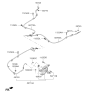 Diagram for 2015 Kia Sportage Parking Brake Cable - 597603W250