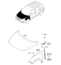 Diagram for 2010 Kia Sportage Hood Hinge - 791103W000