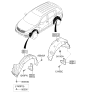 Diagram for 2014 Kia Sportage Mud Flaps - 868313W001