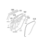 Diagram for 2013 Kia Optima Hybrid Weather Strip - 831502T000