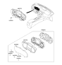 Diagram for 2012 Kia Optima Hybrid Instrument Cluster - 940114U012