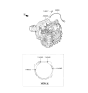 Diagram for Kia Transmission Assembly - 450003D000