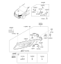 Diagram for 2007 Kia Sportage Fog Light Bulb - 1864428087N