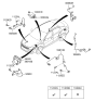 Diagram for 2012 Kia Optima Hybrid ABS Control Module - 589204U000