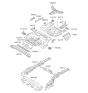 Diagram for 2011 Kia Optima Hybrid Floor Pan - 655114U000