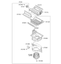 Diagram for 2013 Kia Optima Hybrid Blower Motor - 971004UBA0