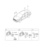 Diagram for 2011 Kia Optima Hybrid Horn - 966303R000